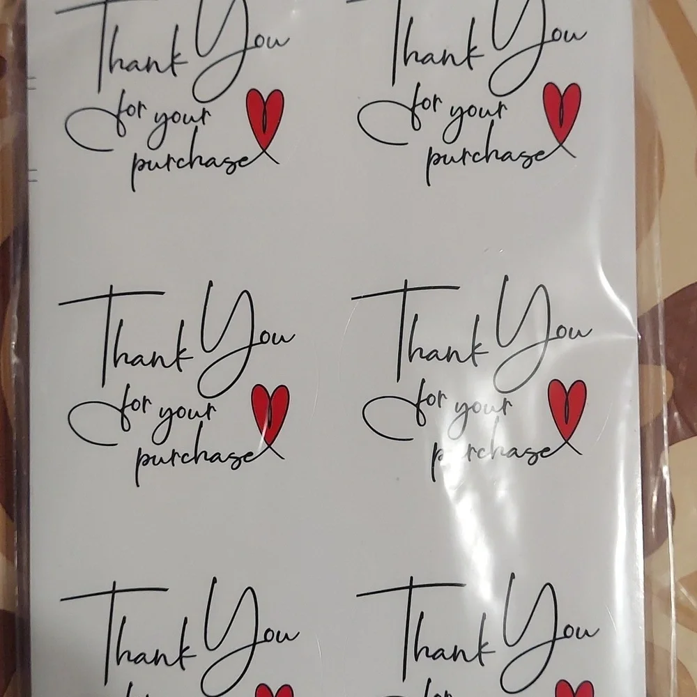 90 pc set HEART Poly Mailer Bundle: 30 10x13, 30 4x6 TY Cards & 30 lg Stickers